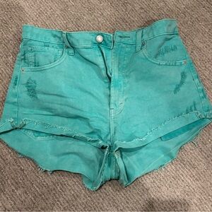 Wild Fable Teal Jean Shorts